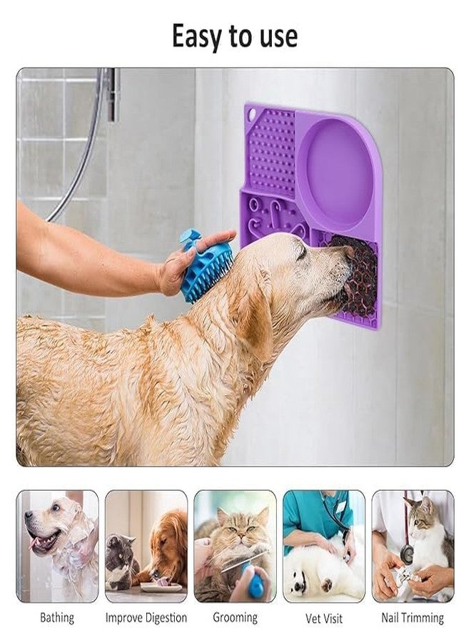 Rexez Licking Mat for Cats & Dogs with Strong Suction Cups | Peanut Butter Treat Pad for Anxiety Relief | Enrichment Toy for Bathing & Grooming - Image 4